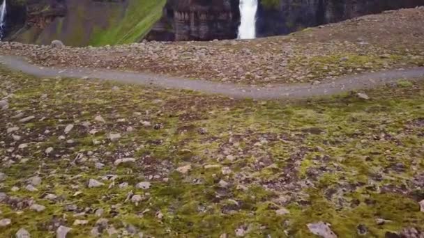 Zdjęcie Majestatycznego Głębokiego Inspirującego Kanionu Stakkholtsgja Koło Thorsmork Islandia — Wideo stockowe