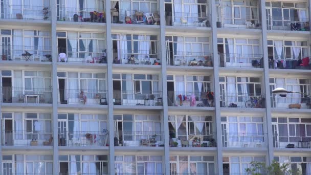 Dicht Bij Het Centrum Appartementencomplex Balkons Centraal Kaapstad Zuid Afrika — Stockvideo