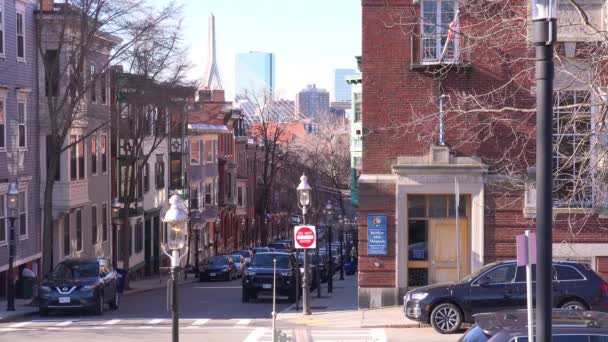 Bunker Hill Boston Massachusetts Leonard Zakim Bunker Hill Memorial Bridge — Stok video