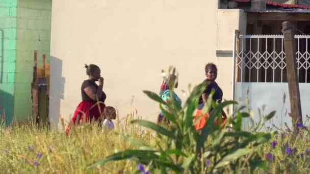 Gönner Versammeln Sich Schönheitssalon Und Friseur Erschossen Südafrikanischen Gugulethu Township — Stockvideo