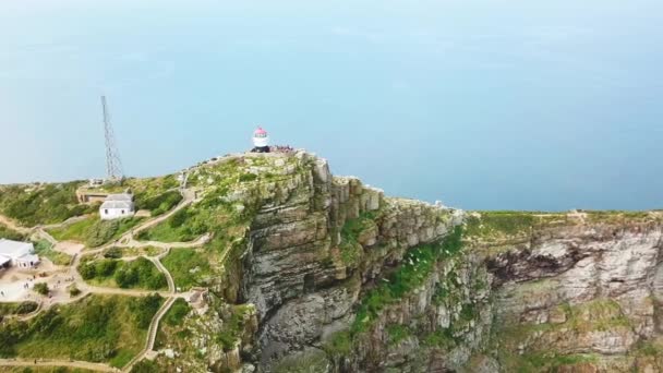 Uma Foto Aérea Notável Cabo Boa Esperança Cape Point Onde — Vídeo de Stock