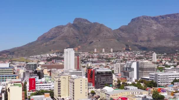 Aerial Colorful Kaap Malay Quarter Cape Town Környéke Belvárosa Városképe — Stock videók