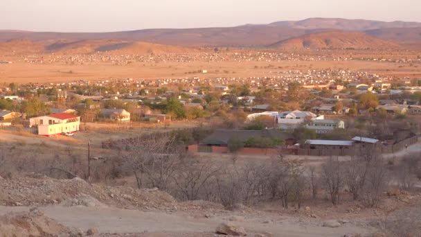 Etablera Skott Himba Stammarknaden Staden Opuwo Norra Namibia — Stockvideo