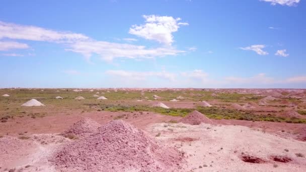 Drone Aérien Mines Opale Résidus Miniers Dans Arrière Pays Désertique — Video