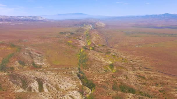 Très Bonne Antenne Faille San Andreas Qui Traverse Plaine Carrizo — Video