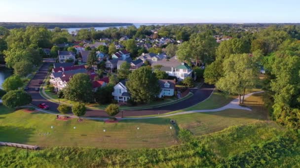 Memphis Tennessee Mud Island Banliyö Bölgesinde Evleri Dubleksleri Olan Genel — Stok video