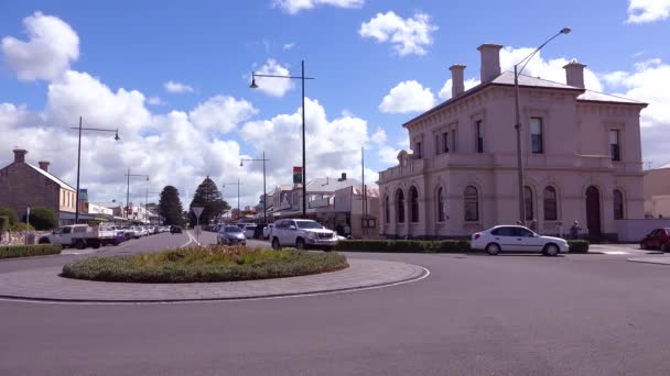 Aufnahme Von Port Fairy Victoria Australien Innenstadt Geschäftsviertel — Stockvideo