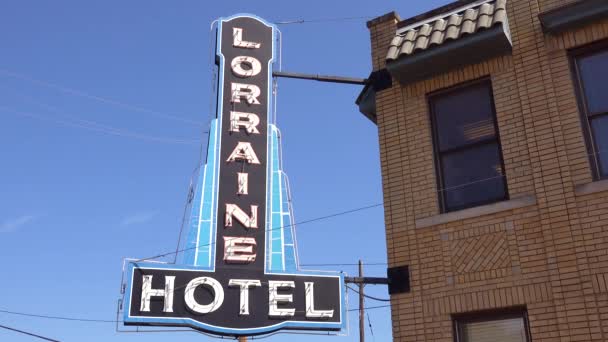 Außenansicht Des Lorraine Motel Dem Martin Luther King April 1968 — Stockvideo