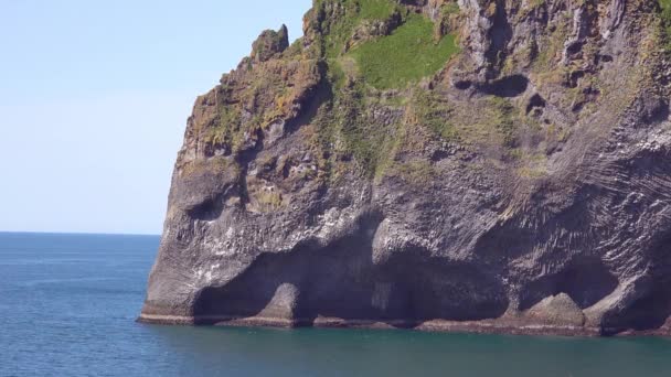 Ein Lavastrom Auf Den Westman Islands Island Sieht Aus Wie — Stockvideo