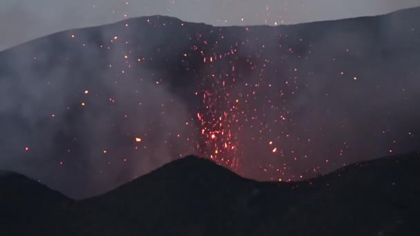 Cabo Verde Vulkaan Barst Uit Cape Verde Island Voor Kust — Stockvideo