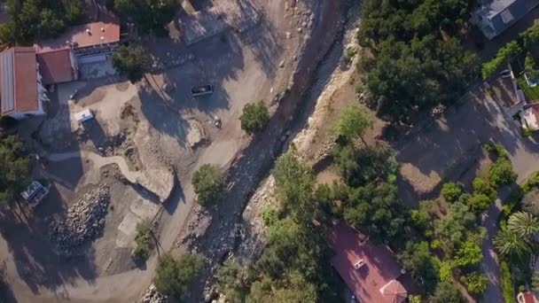 2018 Aérien Dessus Zone Coulée Boue Débris Lors Catastrophe Inondation — Video