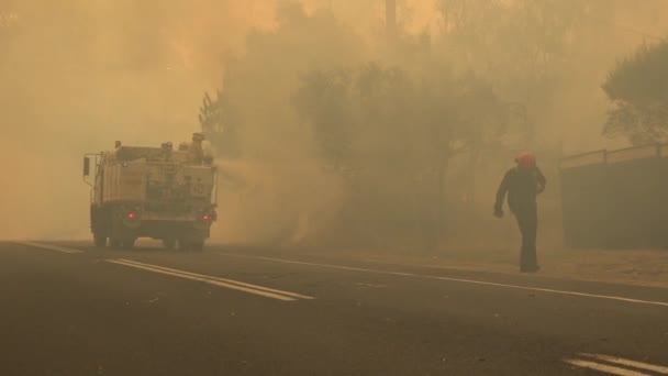 Incendio Forestal Masivo Ardiendo Interior Australia — Vídeos de Stock