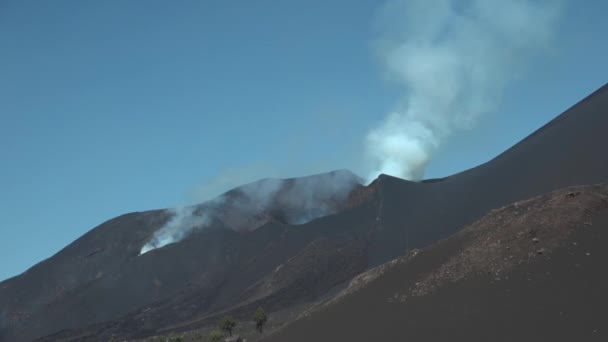 Volcan Cabo Verde Éclate Sur Île Cap Vert Large Des — Video