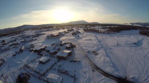 Omnykon Een Stad Sibera Waarvan Men Denkt Dat Het Koudste — Stockvideo