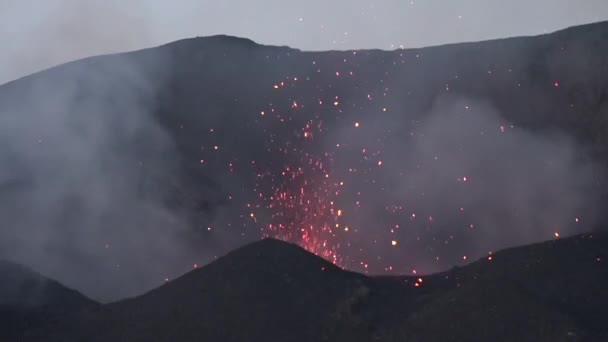 Cabo Verde Vulkaan Barst Uit Cape Verde Island Voor Kust — Stockvideo