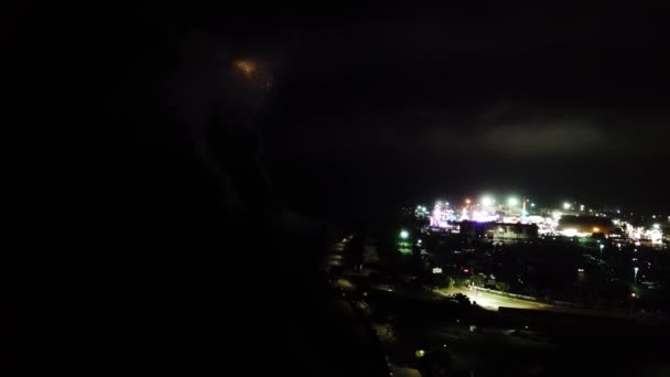 Воздушный Фейерверк Над Окружной Ярмаркой Вентуре Калифорния — стоковое видео