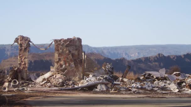 2018 Establecimiento Disparos Destrucción Paradise California Tras Incendio Del Campamento — Vídeos de Stock