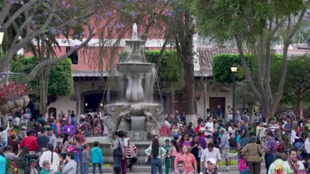 Callejuelas Estrechas Concurridas Antigua Guatemala — Vídeos de Stock
