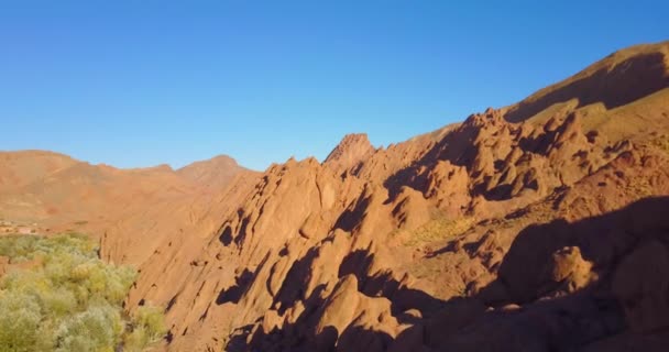 Uma Bela Antena Sobre Formações Rochosas Deserto Marrocos — Vídeo de Stock