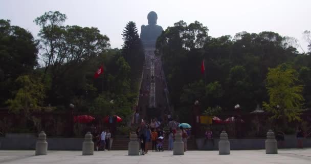 Stabilire Colpo Del Tempio Buddista Tian Tan Buddha Sull Isola — Video Stock