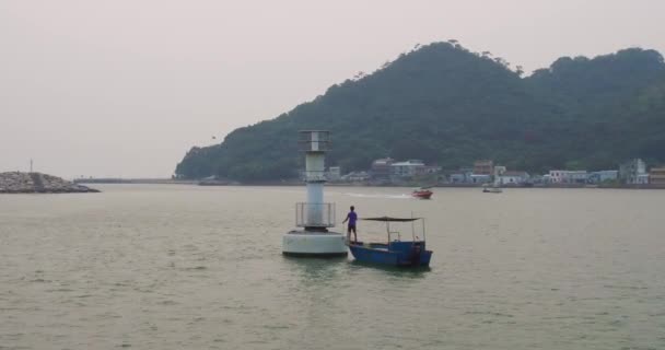 Etablera Skott Från Tia Fiskeby Hong Kong Kina — Stockvideo