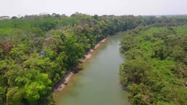 Aérien Dessus Rivière Pasion Canquen Guatemala — Video