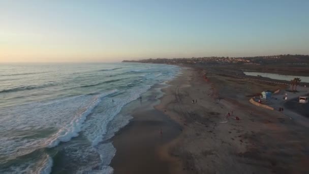 Una Hermosa Antena Sobre Costa California Norte San Diego — Vídeo de stock