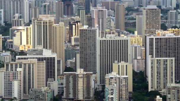 Hoteles Edificios Honolulu Hawaii — Vídeos de Stock