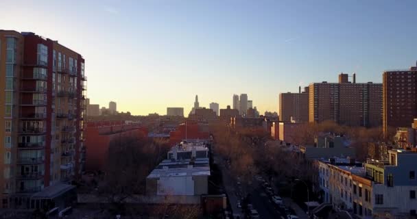 Antena Nad Wysokimi Apartamentami Dzielnicami Brooklynu Nowy Jork — Wideo stockowe