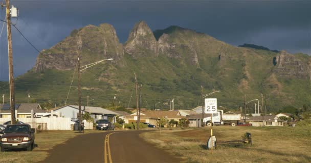 Ein Kleines Dorf Auf Hawaii — Stockvideo