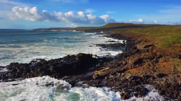 Flyg Över Molokais Nordvästra Kust Hawaii — Stockvideo