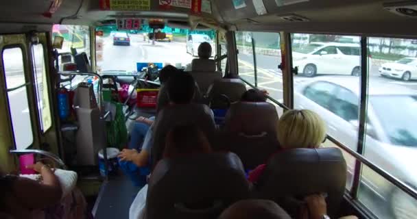 Pov Aufnahme Aus Einem Chinesischen Bus Der Durch Hongkong Fährt — Stockvideo