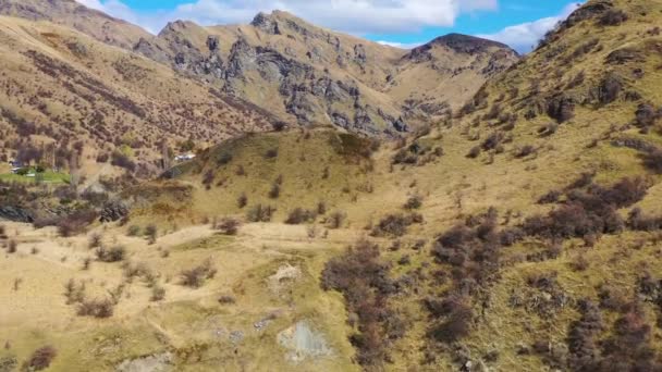 2019 Aérea Sobre Valle Del Río Shotover Cerca Queenstown Nueva — Vídeo de stock