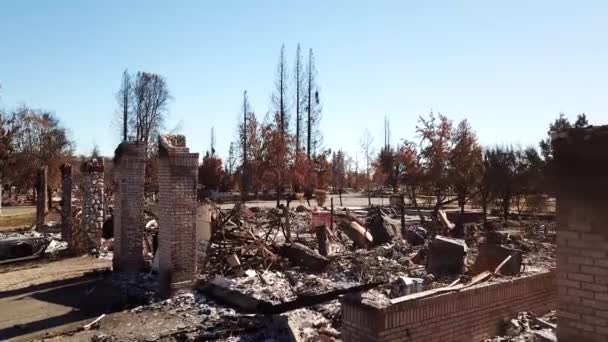 Disparo Aéreo 2017 Santa Rosa Tubbs Incendio Desastre Que Destruyó — Vídeos de Stock