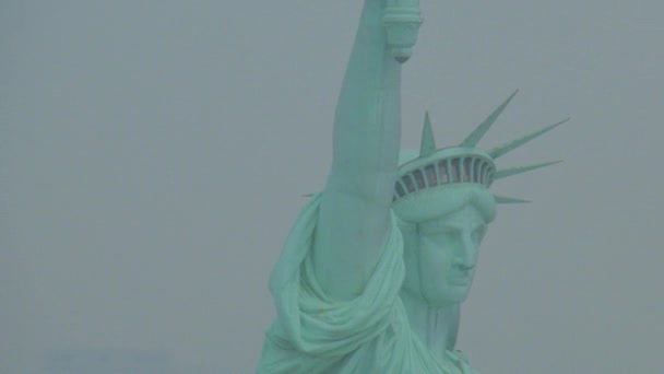 1992 Elicottero Aereo Della Statua Della Libertà New York — Video Stock