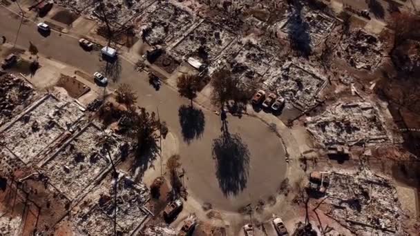 Impactante Antena Devastación Por Incendio Santa Rosa Tubbs 2017 Que — Vídeos de Stock