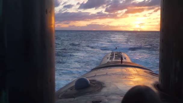 Uss Texas Атомная Подводная Лодка Вмс Сша Море — стоковое видео