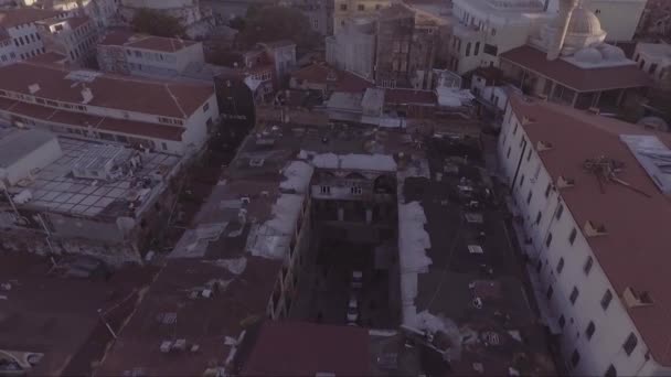 Sangat Baik Udara Instanbul Turki Tua Skyline Kota Dengan Masjid — Stok Video