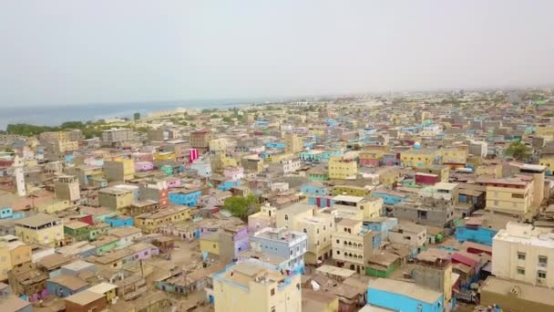 Boa Antena Sobre Centro Cidade Djibuti Somália Norte África — Vídeo de Stock