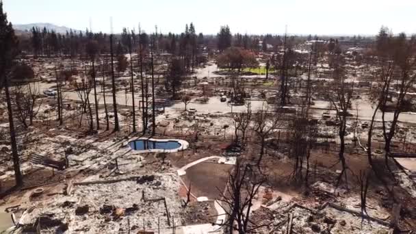 Choc Aérien Dévastation Catastrophe Santa Rosa Tubbs 2017 Qui Détruit — Video