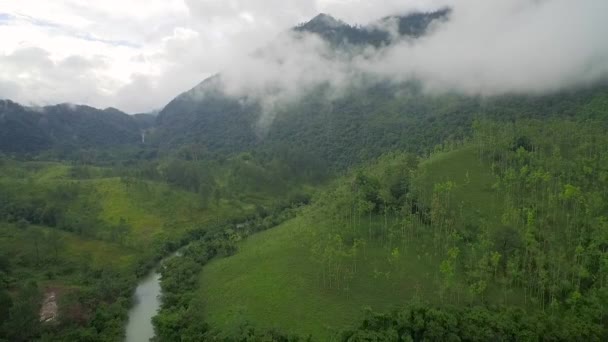 Een Antenne Boven Semuc Champey Rivier Guatemala — Stockvideo