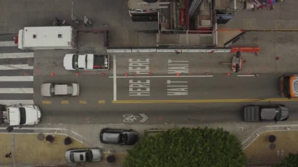 Arriba Abajo Las Calles Abandonadas Vacías Los Ángeles Durante Epidemia — Vídeos de Stock