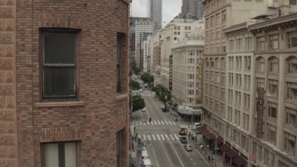 Aérien Des Rues Abandonnées Vides Los Angeles Pendant Épidémie Virus — Video