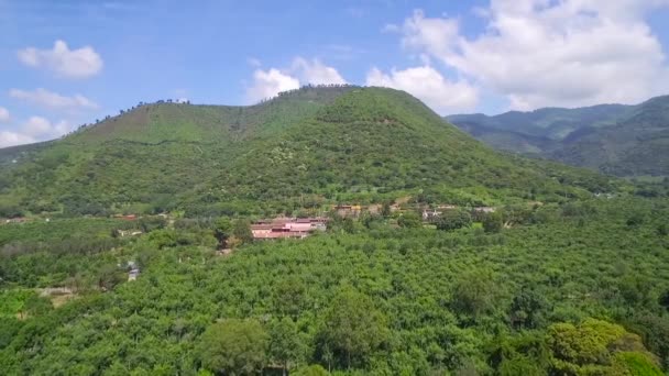 Воздушное Пространство Над Городами Деревнями Фермерскими Полями Гуатемалы — стоковое видео