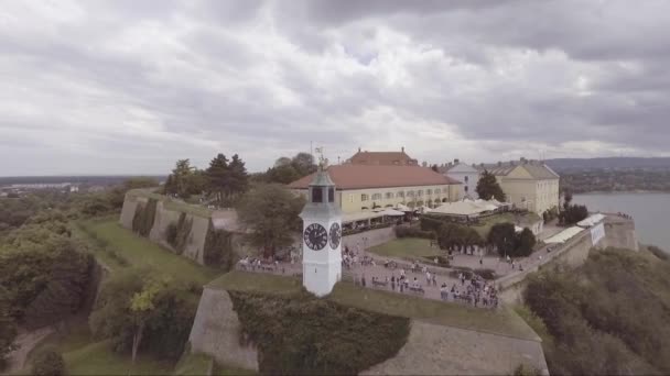 Vue Aérienne Forteresse Petrovaradin Novi Sad Serbie — Video