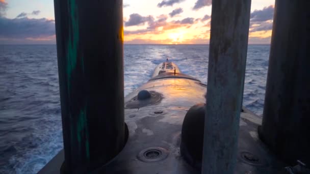 Uss Texas Sottomarino Nucleare Della Navy Mare — Video Stock