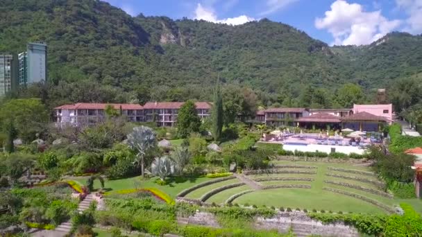 Aereo Una Villa Tenuta Villa Lungo Riva Del Lago Amatitlan — Video Stock