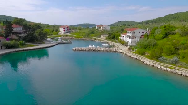 Повітря Над Маленьким Селом Хорватії — стокове відео
