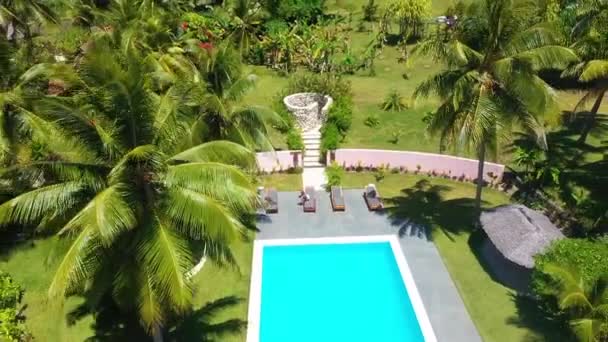2019 Pasifik Adaları Vanuatu Daki Bir Turizm Merkezindeki Otel Havuzunun — Stok video