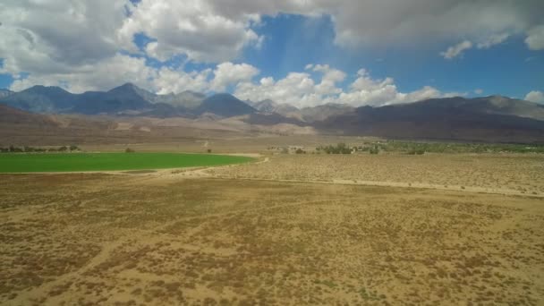 Antenna Terreni Agricoli Nella Regione Owens Valley California — Video Stock